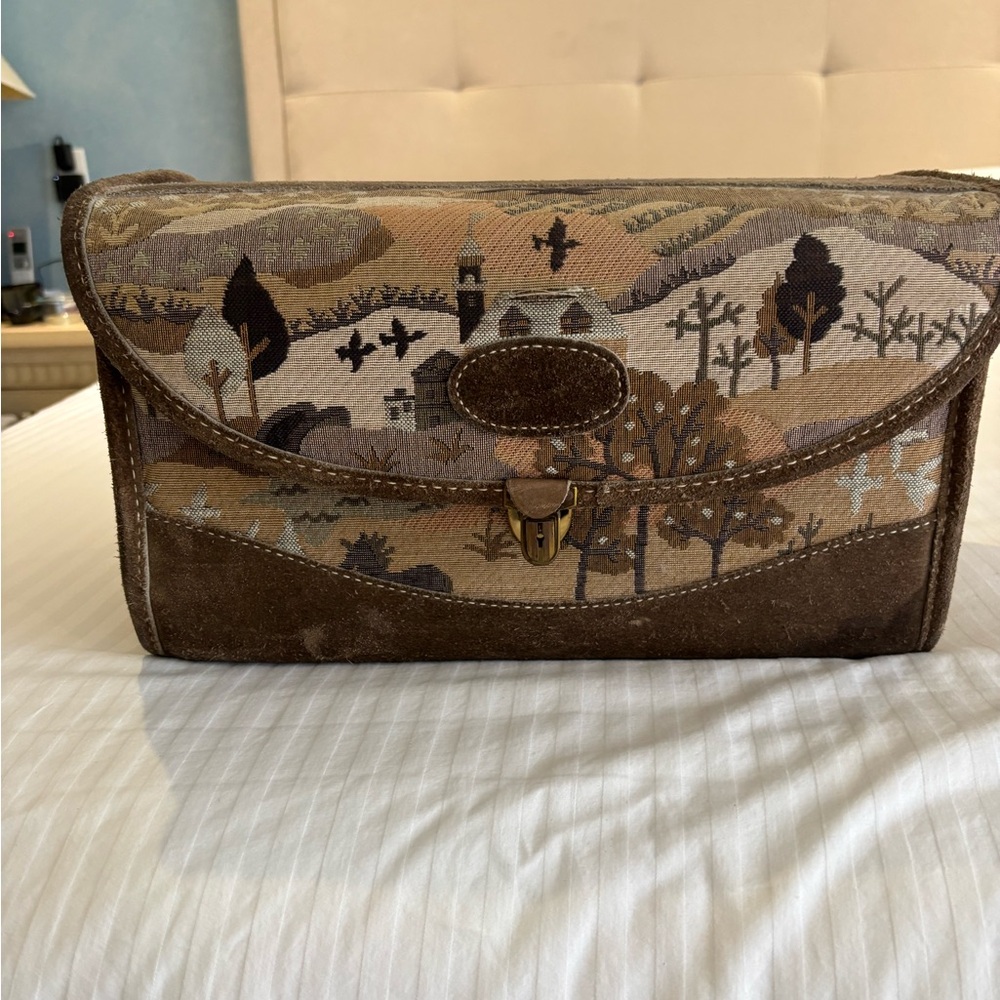 Brown Patterned Men's Bag
